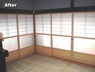 アルミ室内建具工事施工後