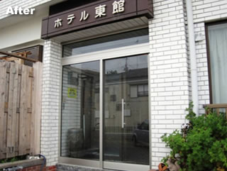風除室サッシ取付施工後