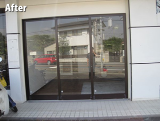 店舗入口階層工事施工後