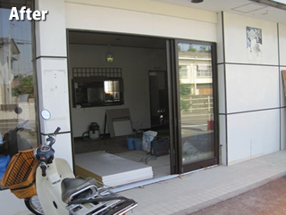 店舗入口階層工事施工後